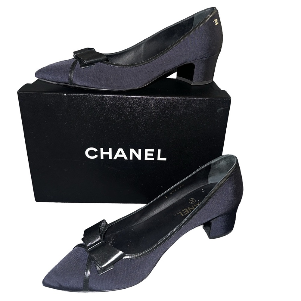 Navy Blue Chanel Pumps